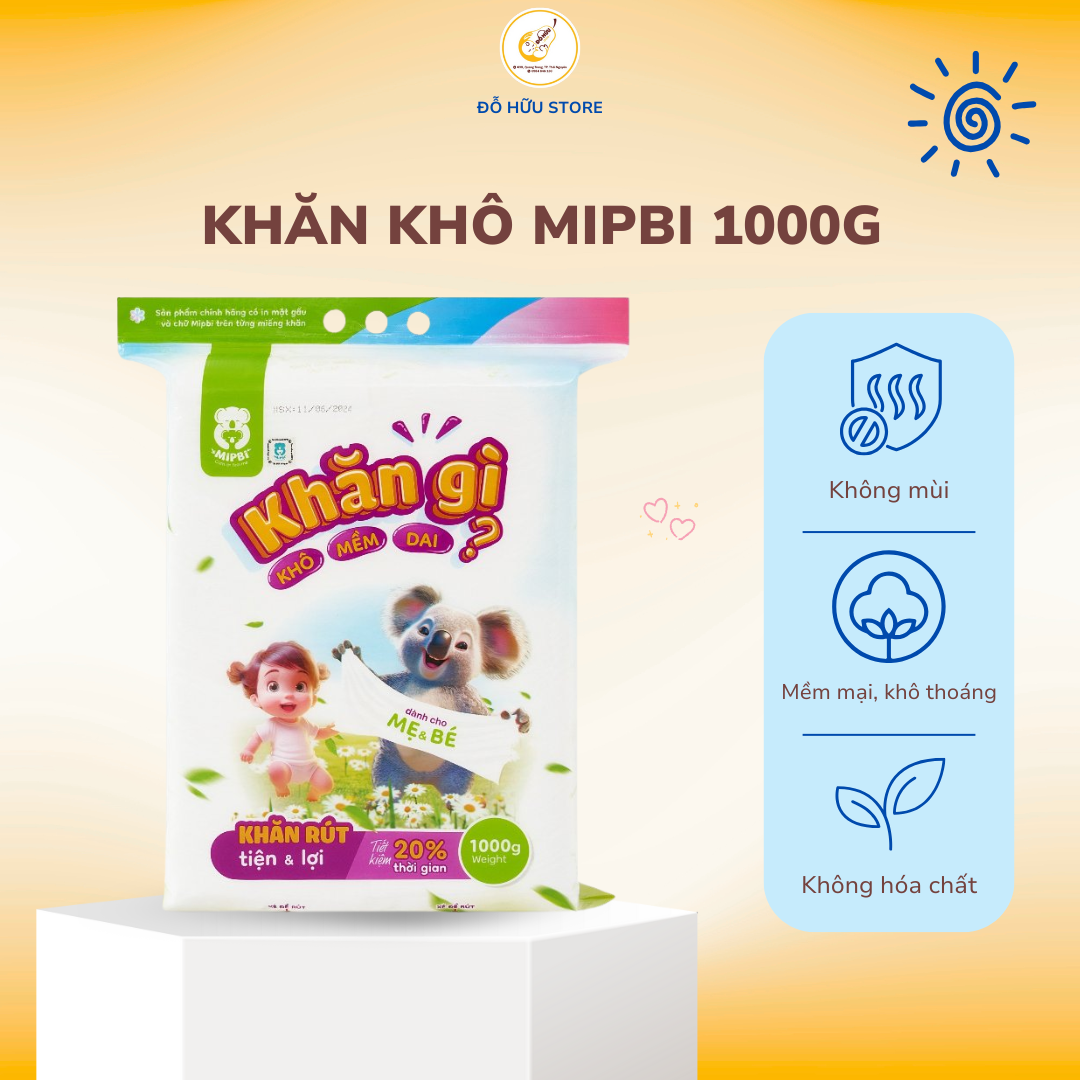 Khăn khô đa năng Mipbi 1000g