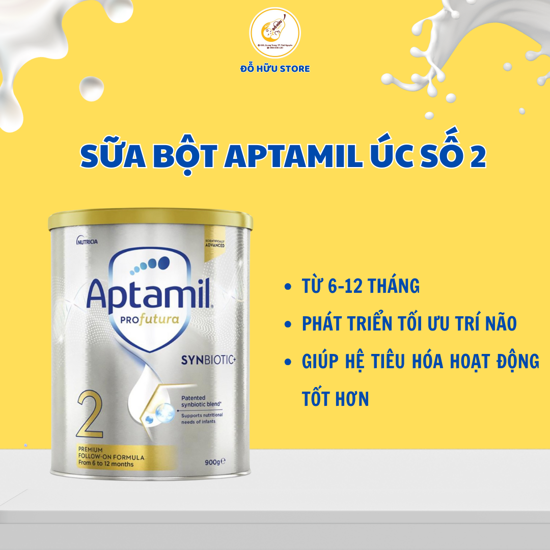Sữa Aptamil Synbiotic Số 2 900g