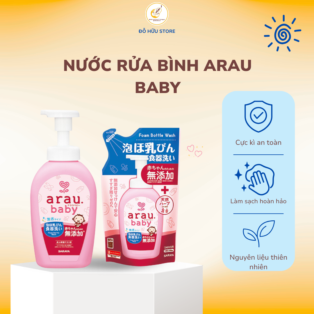 Nước rửa bình Arau Baby (Túi)